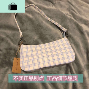 包包女法棍包红白蓝格子腋下包女单肩包手提女包NEW LAKE女士单肩包
