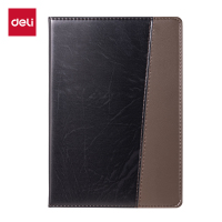 得力7910皮面笔记本-16K-120张/(黑)