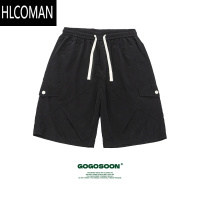 HLCOMAN夏季新款休闲裤短裤106g男宽松直筒工装裤百搭学生五分裤