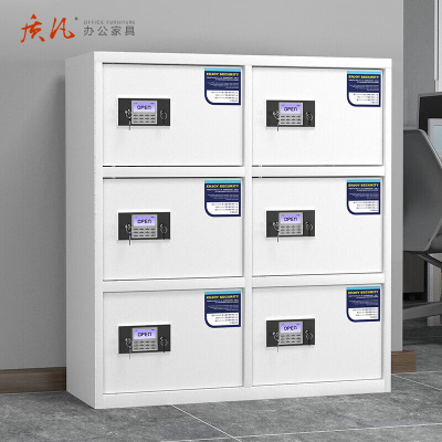 质凡 保密柜六门电子密码锁款 /ZF-BMG045/1200*420*900mm(厚度0.7mm)