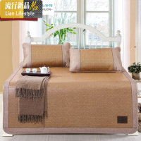 凉席1.8m床折叠三件套竹加厚藤席空调席子1.5米学生单人1.2 三维工匠