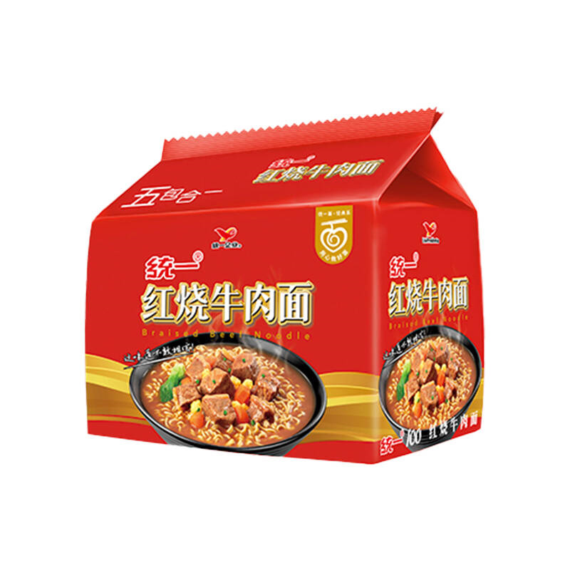 统一 方便面 红烧牛肉味 103克*5袋/包