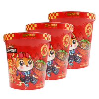 三只松鼠酸辣粉冲泡方便速食桶装休闲小吃酸辣粉130g*3桶