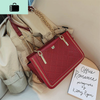 网红质感上新包包女包2020新款菱格链条托特包韩版百搭磨砂斜挎包NEW LAKE女斜挎包