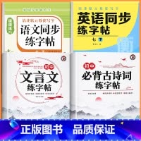 七下字帖全套[语文字帖+英语字帖+文言文字帖+古诗词字帖] 七年级/初中一年级 [正版]2025版七年级语文字帖下册上册