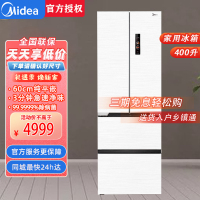 美的(Midea)电冰箱M60超薄法式多门超薄全嵌一级变频除菌净味大容量家用MR-421WUFPZE白