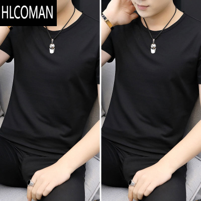 HLCOMAN莫代尔男士睡衣单件上衣居家短袖t恤男生夏季薄款男款家居服