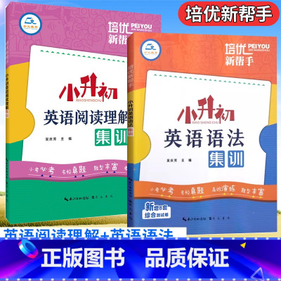 英语2本[阅读理解+语法]集训 小学升初中 [正版]2025培优新帮手小升初英语阅读理解集训小学六6年级英语毕业总复习语
