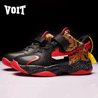 沃特秋冬男童篮球鞋新款中大童革面运动鞋