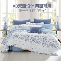 美帮汇家纺全棉四件套小清新床上用品全棉亲肤被套床单简约