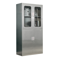 乙壬不锈钢文件柜档案柜资料柜储物柜器械柜仪器柜201全不锈钢等器柜