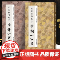 米芾行书集字唐诗宋词100首一百首全两册 收录米芾经典行书古诗词作品集临摹教程正版 书籍毛笔书法练字帖米芾蜀素帖苕溪诗卷