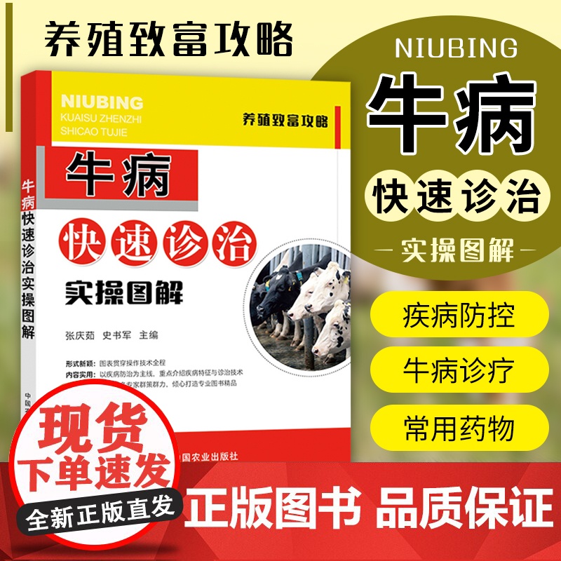 牛病快速诊治实操图解 牛病治疗全书 兽医 牛病诊断及治疗 牛场选址与布局 牛场饲养管理 牛病诊疗技术 养牛技术书籍