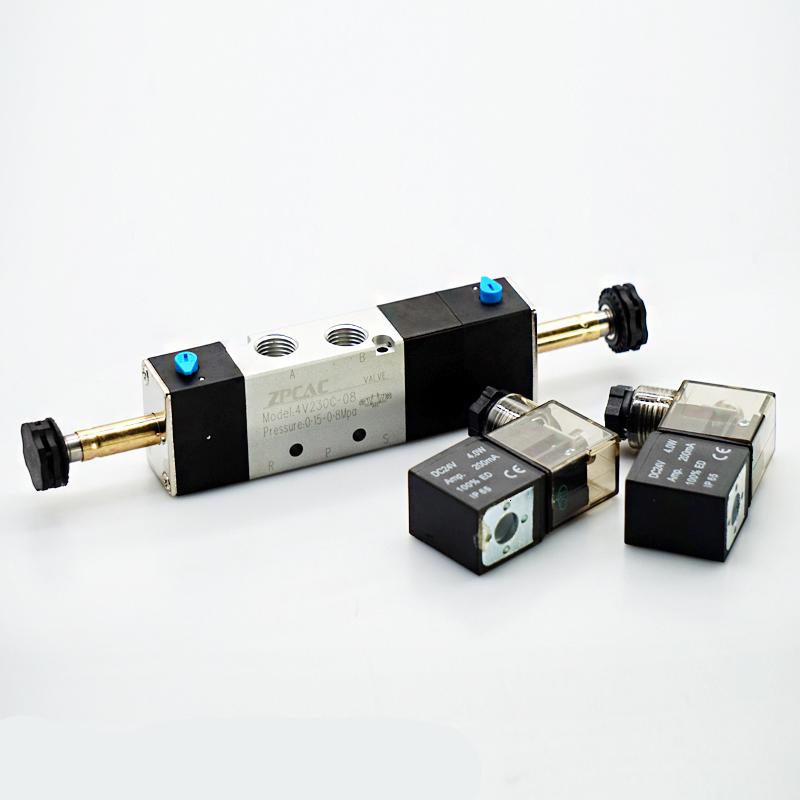 三位五通闪电客电磁阀4v130c/4v130p/4v130e-06dc24vac2 中压型4v130p