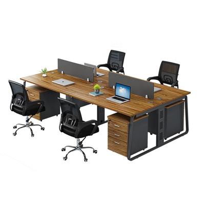 慧采云 办公家具职员办公桌简约现代工位桌4人桌椅组合屏风工作位卡座电脑桌