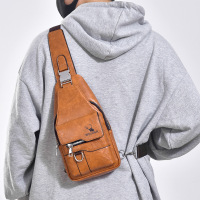 胸包男士复古百搭单肩包大容量防水挎包斜挎包男款高级感男包