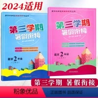 2升3年级[语文+数学]人教版 小学二年级 [正版]2024第三学期暑假衔接二2升3三年级语文数学人教版北师大同步练习暑