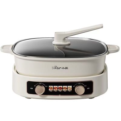 小熊DHG-D60J1鸳鸯电火锅火锅家用鸳鸯锅分体式电煮多功能电热锅大容量电锅-6L