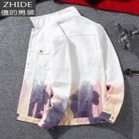 SUNTEK春季牛仔夹克男士韩版修身棒球服潮流男装春秋款上衣工装外套男生夹克