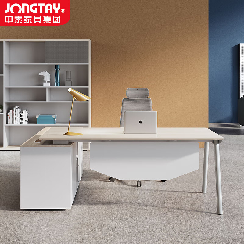 中泰(jongtay)老板桌办公桌简约现代商务领导办公桌木质办公家具2米 J-AT-BB20R