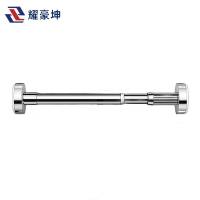 耀豪坤 衣柜挂衣杆免打孔不锈钢伸缩杆收缩浴帘杆 1.5-2.2米/根