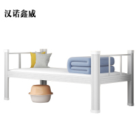 汉诺鑫威钢制单人床员工宿舍床学生公寓床长2米宽1.2米高0.75米