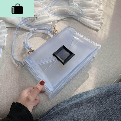 透明包包女包2020新款时尚简约百搭女单肩斜挎手提果冻包NEW LAKE女斜挎包