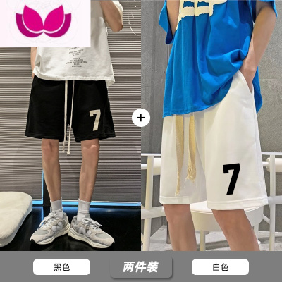 七斓美式裤子韩版潮流五分裤夏季直筒ins百搭休闲裤男士短裤篮球运动