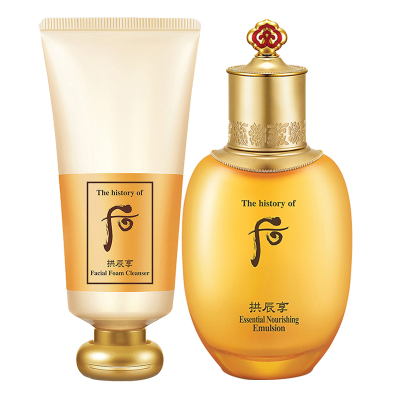 后Whoo天气丹华泫津率享拱辰享气津水妍雪玉凝洗面奶水乳面霜精华护肤套装礼盒拱辰享乳液110ml+拱辰享洁面180ml