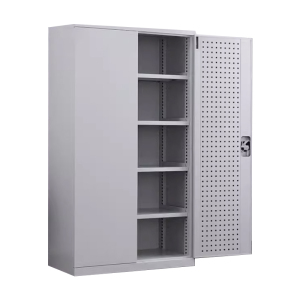 汉诺鑫威重型工具柜车间用加厚物件工具储物柜工厂铁皮柜汽修厂零件收纳柜白色五层带挂版