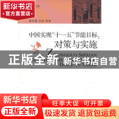 正版 中国实现十一五节能目标:对策与实施 白泉 光明日报出版社 9