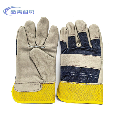 酷美智悦 半皮半布手套均码 KM-BH319 双