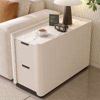 青木川 简约现代实木沙发边柜侧边柜轻奢岩板边几客厅家用角几简约现代茶水柜收纳储物柜夹缝柜超窄小茶桌角几