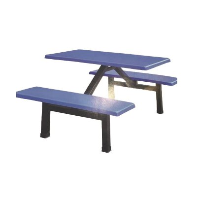 榭邦 办公家具 餐桌 不锈钢桌面+塑料椅子款