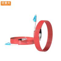 优普光红色铠装尾纤FC-LC15米/根