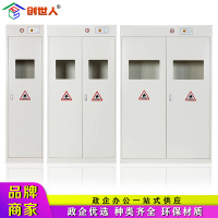 创世人 全钢单瓶双瓶三瓶气瓶柜双层防爆智能通风警报柜医院气体存储安全柜颜色备注