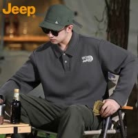 JEEP吉普名牌POLO衫男士2025新款潮流百搭上衣春秋款翻领长袖T恤