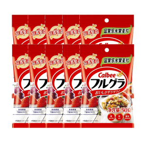 Calbee/卡乐比进口原味水果麦片50g*10袋即食燕麦片早餐饱腹食品冲饮