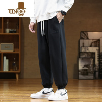 YANXU卫裤男士新款潮牌宽松休闲裤子加肥加大码运动束脚长裤
