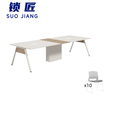 锁匠简易会议桌2.8米+10椅套