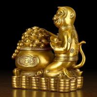 美帮汇铜猴子摆件铜生肖猴金猴工艺品家居客厅卧室装饰品摆设