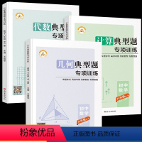 [8年级]计算+几何+代数典型题全套3册 八年级/初中二年级 [正版]八年级上册下册数学配套同步练习册计算题代数几何典型