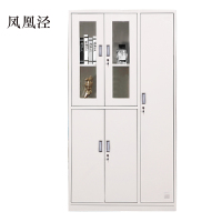 凤凰泾钢制五门玻璃更衣柜员工柜铁皮职工储物柜带锁文件柜鞋柜资料柜子