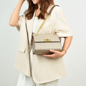 Ceba 高级感小众设计夏季链条单肩包2023新款时尚印花腋下包潮流斜挎包