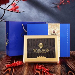 宫品海参3A淡干海参刺参干货500克60-80只礼盒装 国产生鲜 海鲜水产