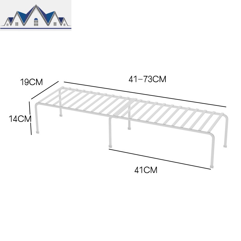 厨房可伸缩置物架放锅架单层两层收纳架橱柜分层架碗盘收纳调料架 三维工匠