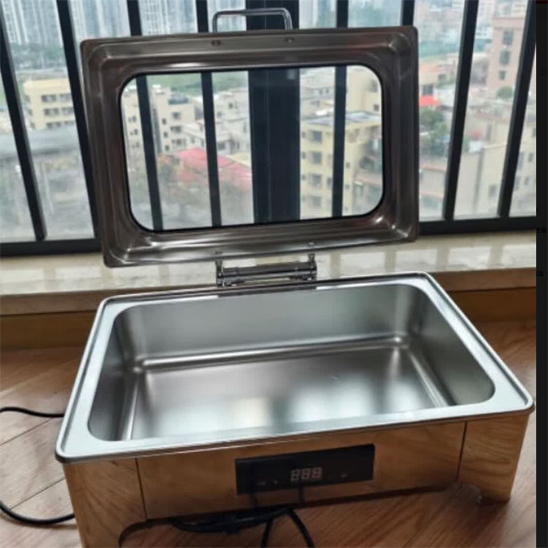 OIMG 自助餐保温炉电加热餐炉不锈钢酒店餐具长方形单格9L可视数控款 单位:台