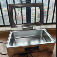 OIMG 自助餐保温炉电加热餐炉不锈钢酒店餐具长方形单格9L可视数控款 单位:台