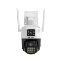 中维世纪双镜头高清摄像头360度手机远程无线监控器室外WIFI网线 双目T600+32G内存卡+电源线