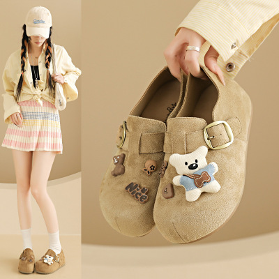 2026春季新款勃肯鞋ins可爱女学生懒人一脚蹬全托休闲鞋街拍